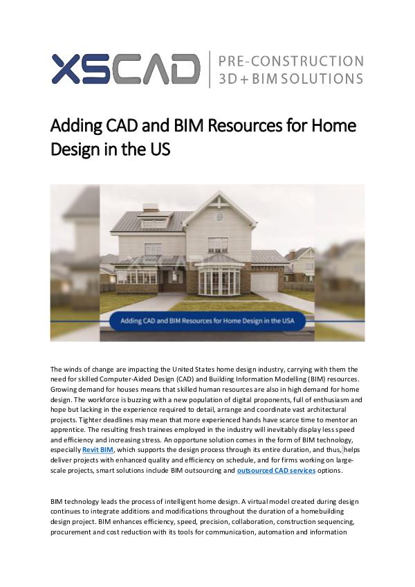 Adding CAD and BIM Resources for Home Design in the US Adding CAD and BIM Resources for Home Design in th