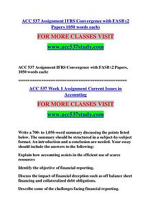 Acc 537 STUDY Great Stories /acc537study.com