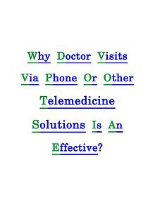 Telemedicine Solutions Changing The Medical World