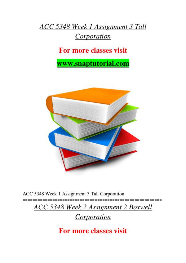 ACC 5348 help A Guide to career/Snaptutorial ACC 5348 help A Guide to career/Snaptutorial