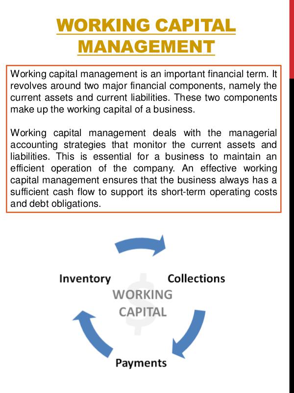 working capital management Working Capital Management