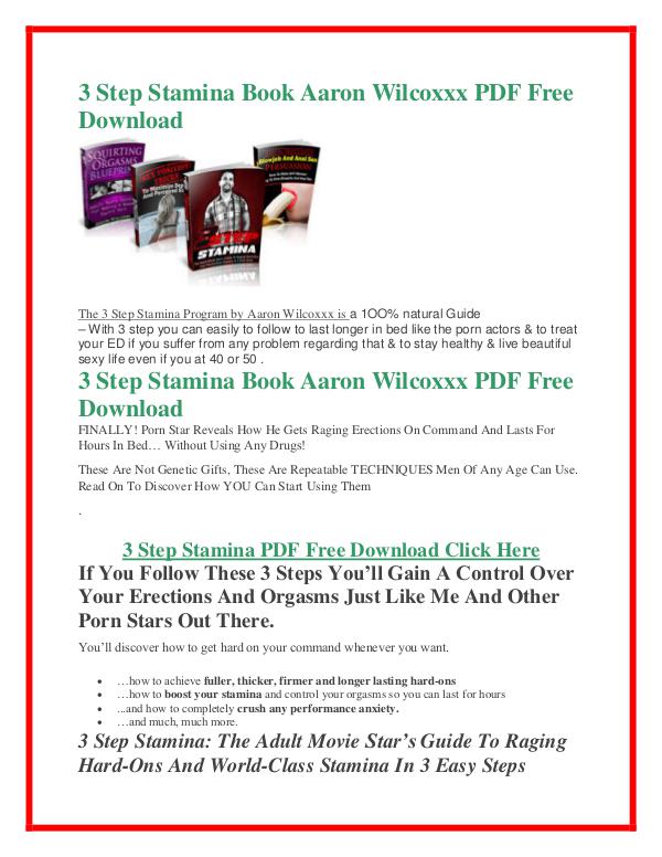 3 Step Stamina  PDF Free Download 3 Step Stamina  PDF Free Download