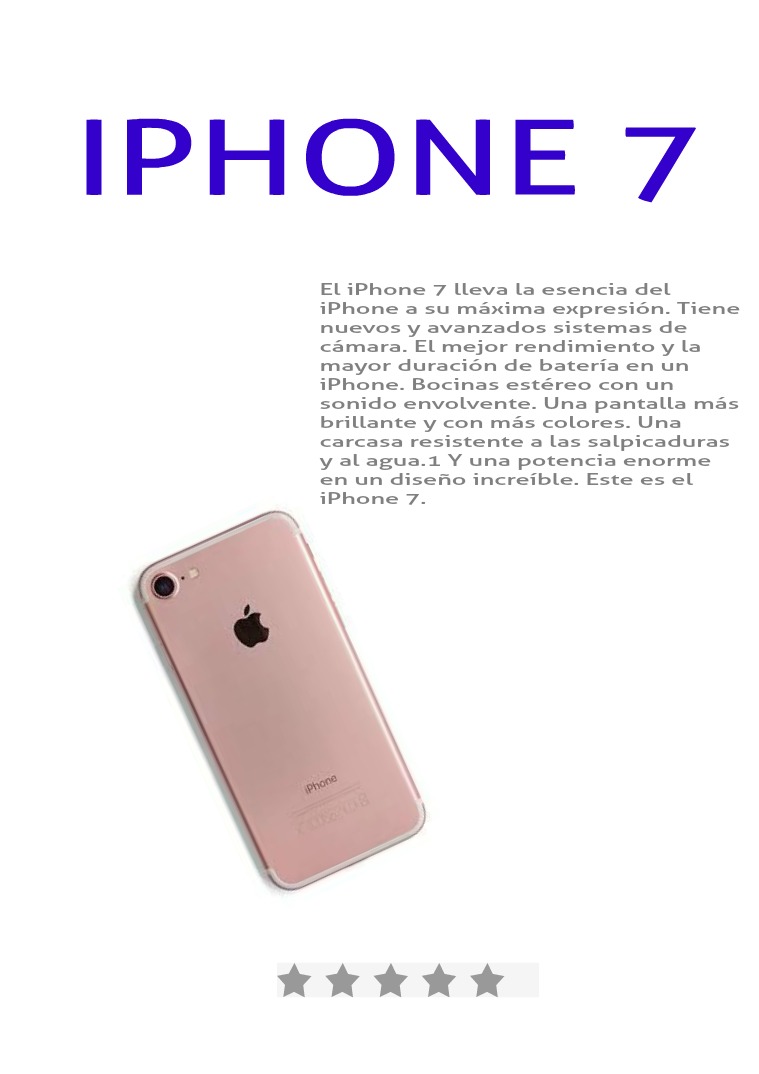 IPHONE 7 Nueva Version de Iphone