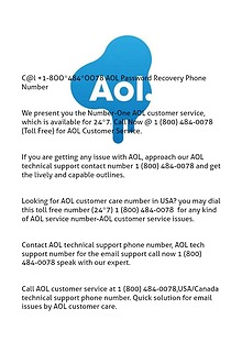 di@l +18OO-484-OO78 AOL password recovery phone number