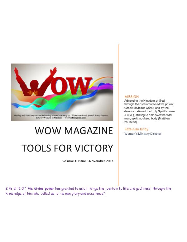 Tools For Victory WAFIF WOW Magazine Nov '17