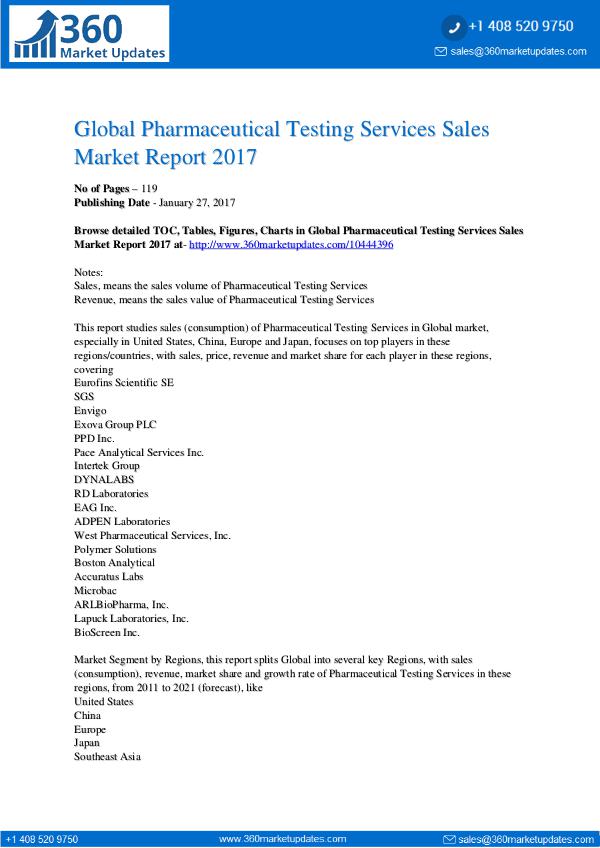 Report- Pharmaceutical-Testing-Services-Sales-Market-Repor