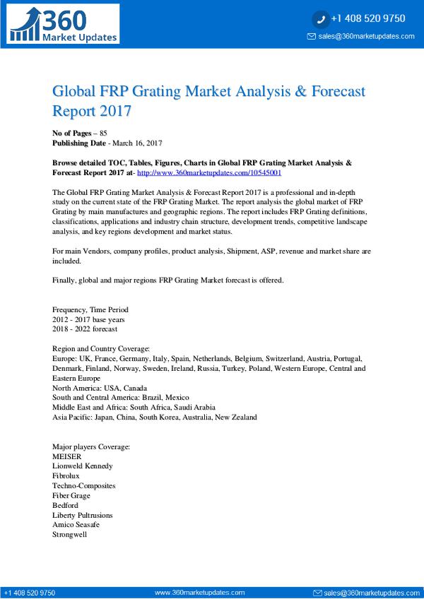 Report- FRP-Grating-Market-Analysis-Forecast-Report-2017