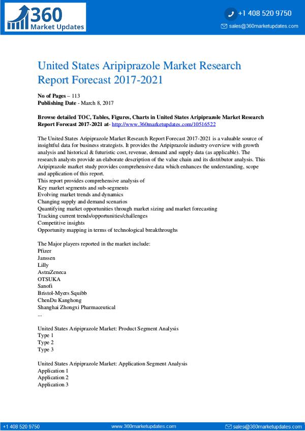 Report- Aripiprazole-Market-Research-Report-Forecast-2017-