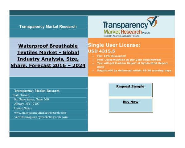 Waterproof Breathable Textiles Market By 2024