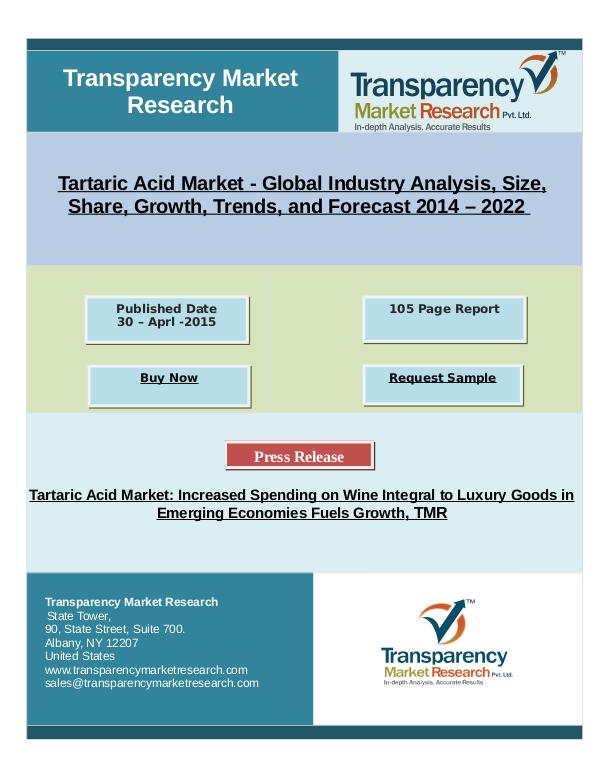 TMR_Research_Reports_2017 Tartaric Acid Market Research 2022