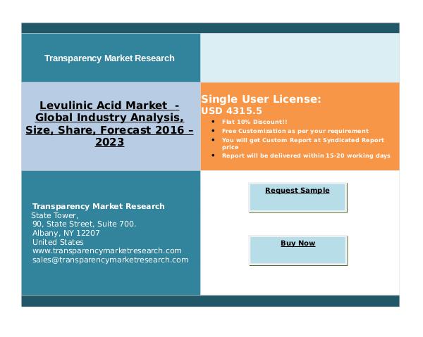 Levulinic Acid Market Analysis By 2024