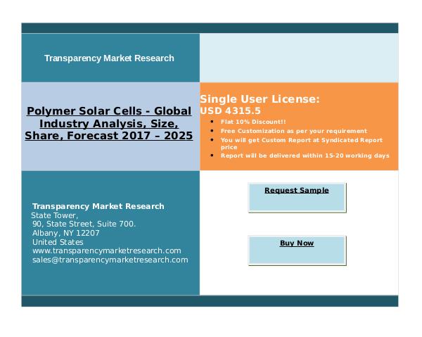Polymer Solar Cells Market By 2025