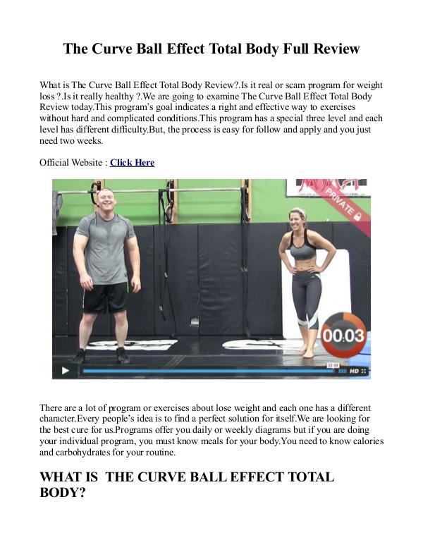 The Curve Ball Effect Total Body Workout / Reviews Kathryn Harney Fat Loss Trick
