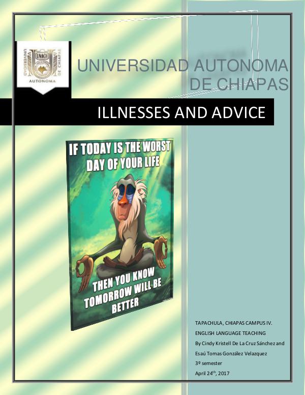 Illnesses and Advice cindy revista