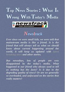 Top News Stories : What Is Wrong With Today’s Media