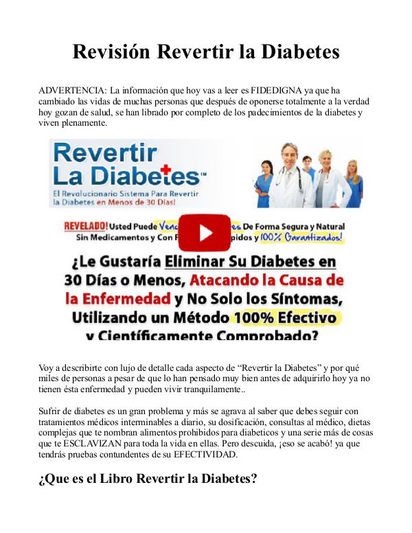 Revertir la Diabetes PDF / Libro Descargar Gratis Tipo 2 De Sergio Russo
