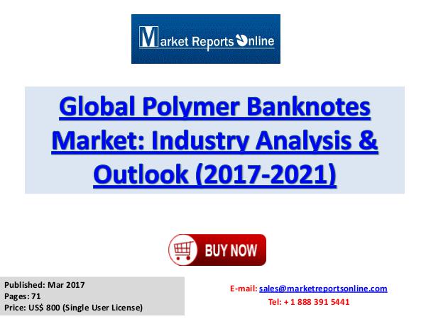 Polymer Banknotes Market Global Analysis 2017 Global Polymer Banknotes Market Industry Analysis