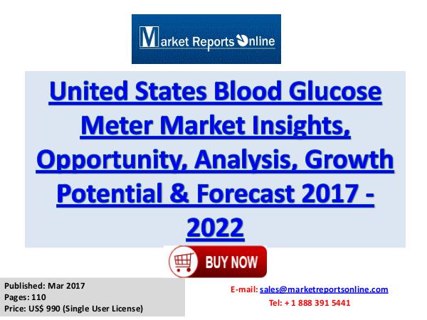 Blood Glucose Meter Industry Growth Analysis and Forecasts To 2022 United States Blood Glucose Meter Market Insights,