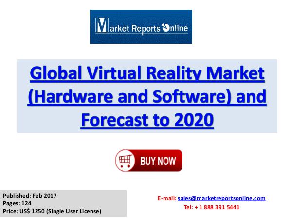 Global Virtual Reality Industry Growth Analysis and Forecasts To 2020 Virtual Reality Market Global Analysis 2017