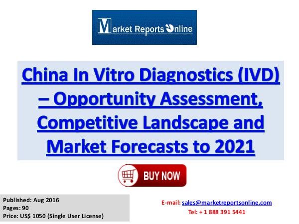In Vitro Diagnostics (IVD) Market to Reach US$ 10 Billion by 2021 In Vitro Diagnostics Market China Report 2021