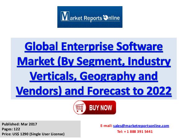Enterprise Software Market Research Report and Trends Forecasts 2022 Enterprise Software Market: 2017 Global Industry