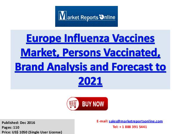 Influenza Vaccines Market Research Report and Trends Forecasts - 2021 Influenza Vaccines Market - Europe Industry
