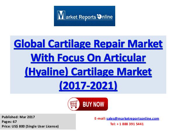 Cartilage Repair Market Research Report and Trends Forecasts 2021 2017 Cartilage Repair Industry Global Market Trend
