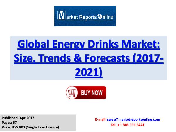 Energy Drinks Market Research Report and Trends Forecasts 2017 - 2021 Energy Drinks Industry: 2017 Global Market Trend
