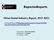 Dental Market Research Report and Trends Forecasts 2017 to 2020