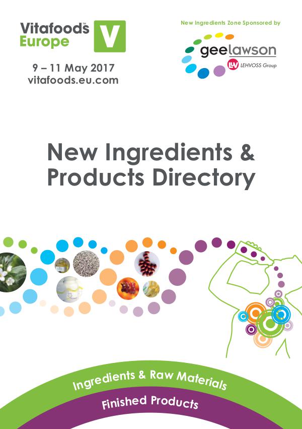 New Ingredients and Products Directory New Ingredients and New Products Directory.
