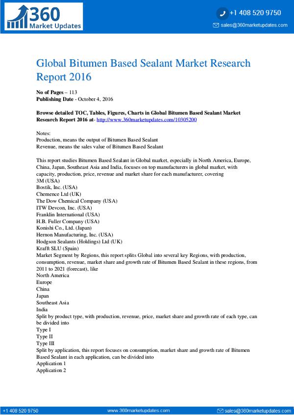 Report- 10305200-Global-Bitumen-Based-Sealant-Market-Resea