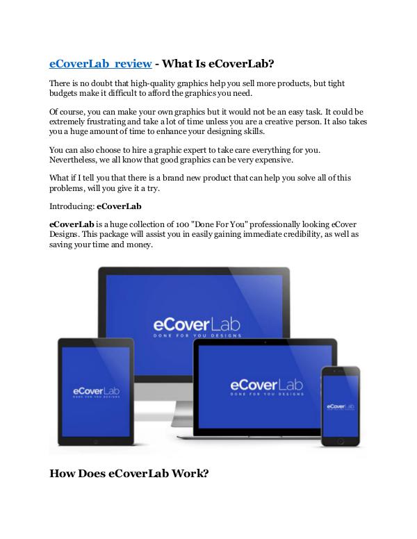 eCoverLab Review - $9700 Bonus & 80% Discount
