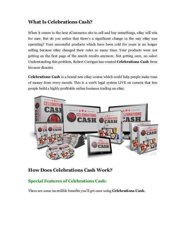 Marketing Celebrations Cash review demo and premium bonus