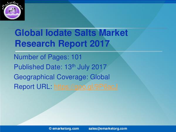 Global Iodate Salts Market Research Report 2017 Global and USA Iodate Salt Market Overview, Size,