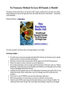 No Nonsense Fat Melting System PDF / eBook