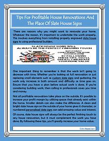 Tips For Profitable House Renovations And The Place Of Slate House