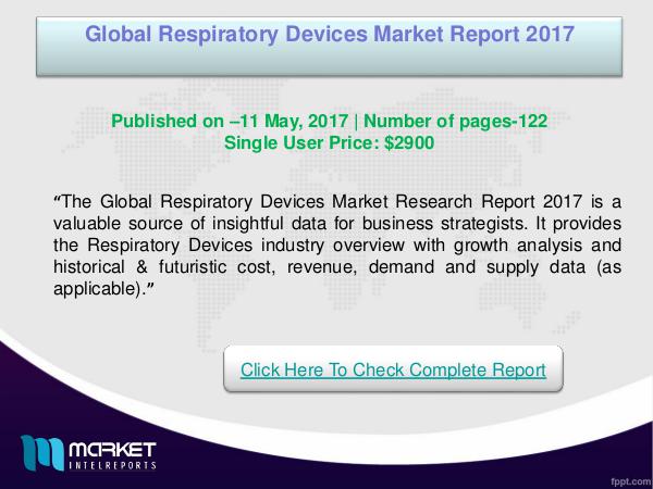 Global Respiratory Devices Market Analysis 2017