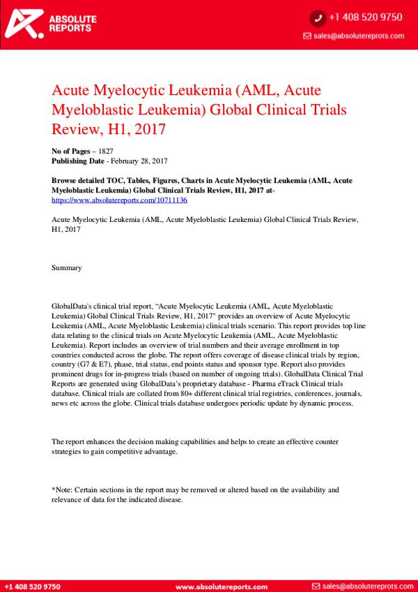 report- Acute-Myelocytic-Leukemia-AML-Acute-Myeloblastic-L