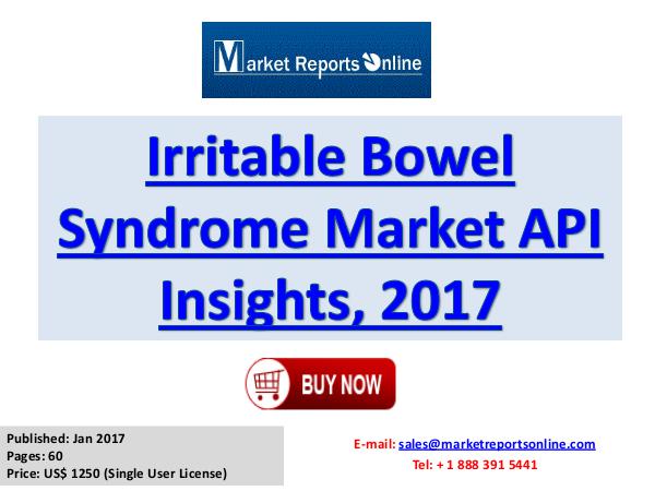 Irritable Bowel Syndrome Market API Insights, 2017 Irritable Bowel Syndrome Market