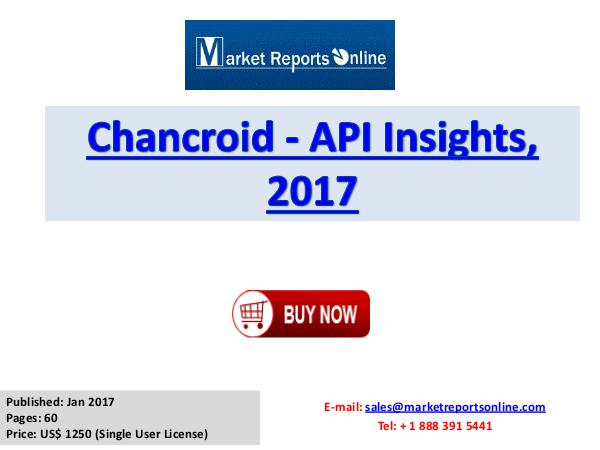 Chancroid Industry Growing In the Area of Healthcare Market Worldwide Chancroid -API Insights, 2017