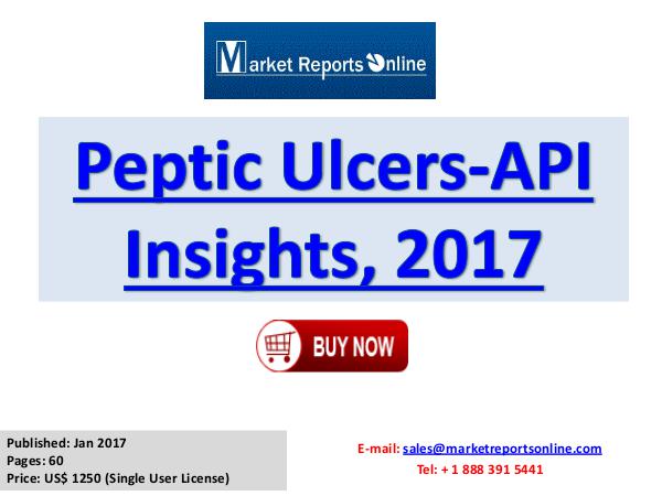 Peptic Ulcers API Manufacturing Global Industry Insights Report 2017 Peptic Ulcers-API Insights, 2017