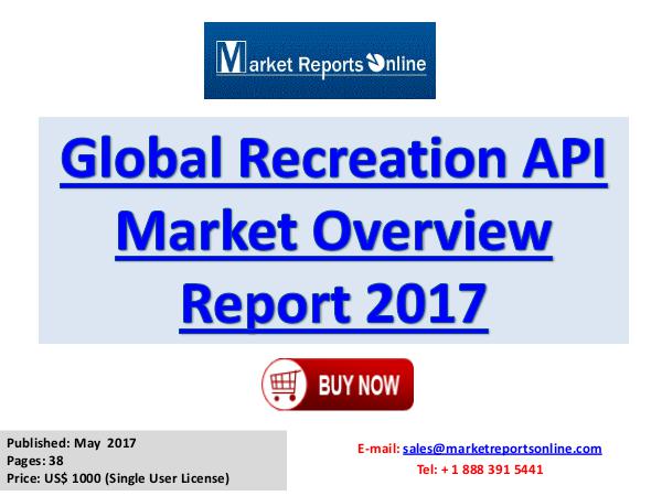 API Manufacturers for Recreation API Drugs Report 2017 Recreation Market