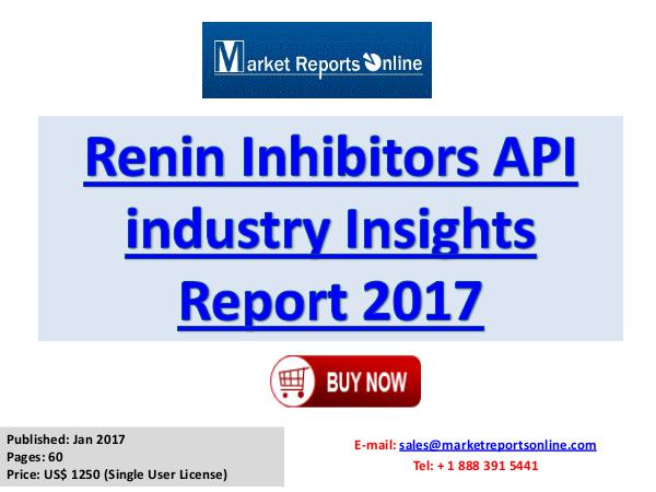 Renin Inhibitors -Pipeline Insights, 2017 Renin Inhibitors -Pipeline Insights, 2017