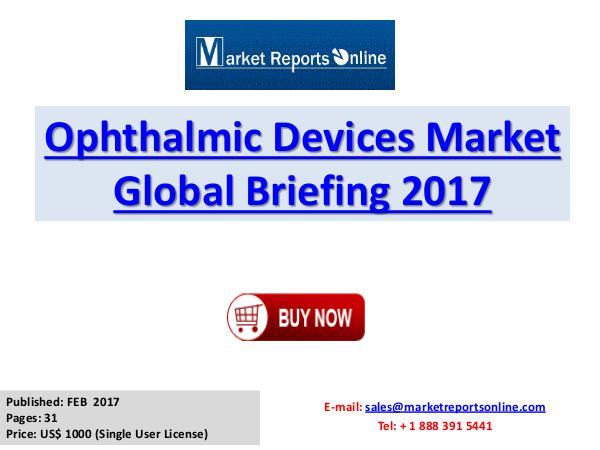 Global Orthopaedic Devices Industry Report 2017 Services Ophthalmic Devices Market