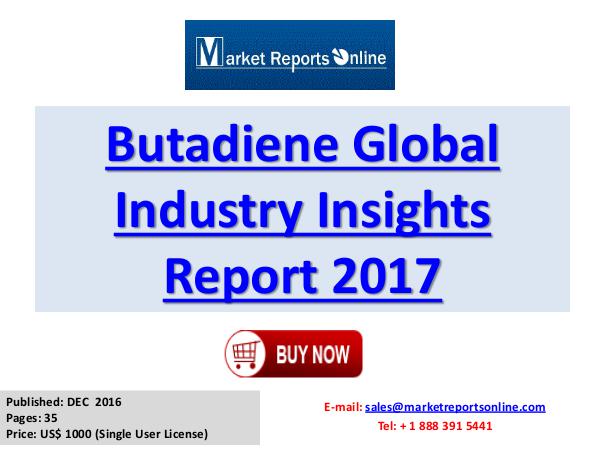 Global Butadiene Market Overview Report 2017 Butadiene Global Market Briefing 2017