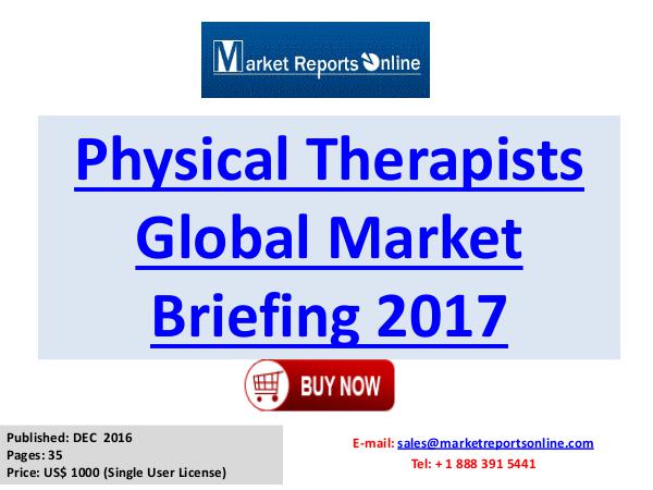 Global Physical Therapists Market Overview Report 2017 Physical Therapists Global Market Briefing 2017