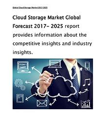 Cloud Storage Market 2017 Top Key Players, Trend, Size & Share Report