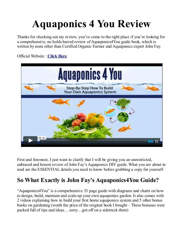 Aquaponics 4 You PDF / Reviews Is It Free Download?
