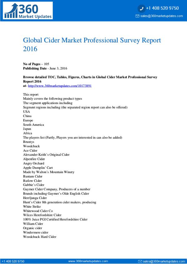 Food Global-Cider-Market-Professional-Survey-Report-201