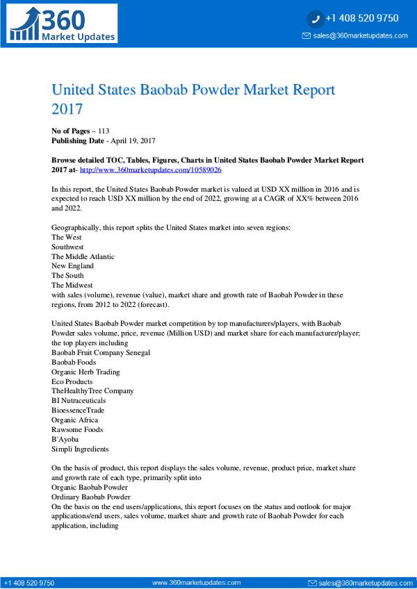 Foods United-States-Baobab-Powder-Market-Report-2017